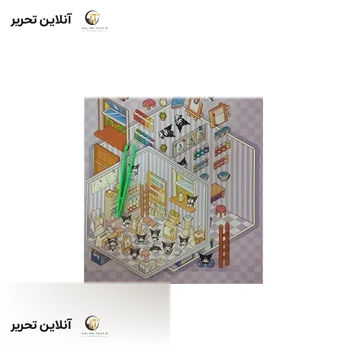 استیکر مینیاتوری چیدمان سه بعدی طرح Kuromi (کرومی)