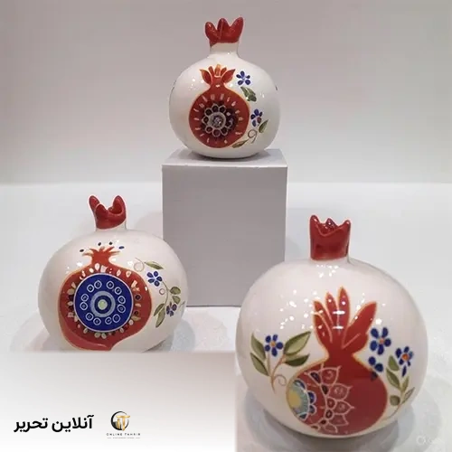 مجسمه انار یلدا- طرح گلدار