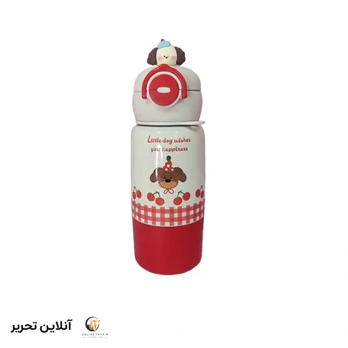 تراول ماگ مجسمه دار -طرح سگ 460 میل – رنگ قرمز