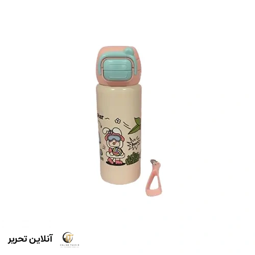 تراول ماگ کارتونی پاستلی713-4 – 500میل – رنگ صورتی