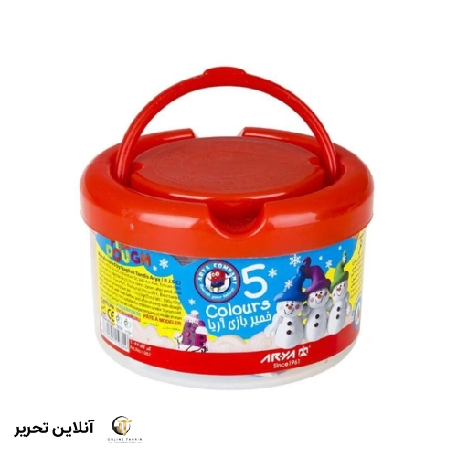 خمیر بازی سطلی 5 رنگ آریا