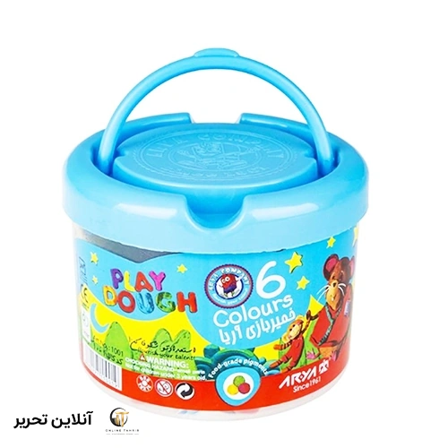 خمیر بازی سطلی 6 رنگ آریا