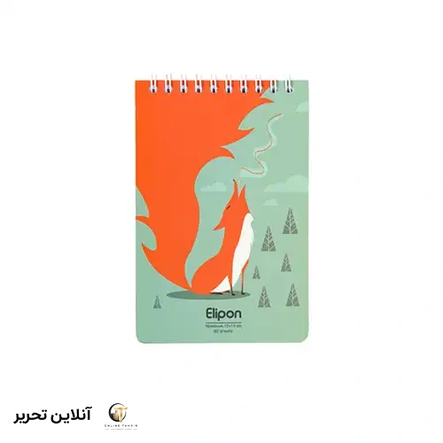 دفتر یادداشت 80 برگ سیمی الیپون 100*150 طرح روباه