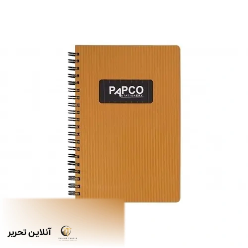 دفتر یادداشت تک خط متالیک 100برگ پاپکو – رنگ بژ