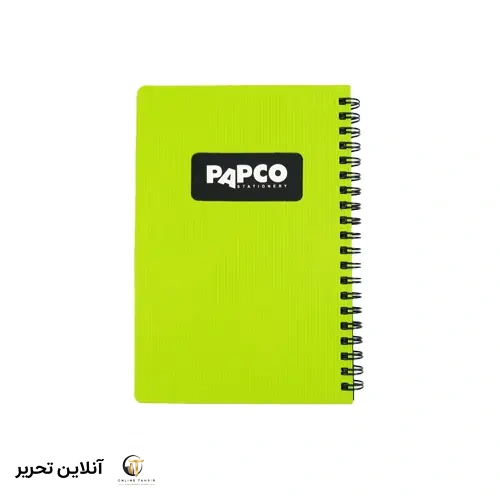 دفتر یادداشت تک خط متالیک 100برگ پاپکو – رنگ سبز