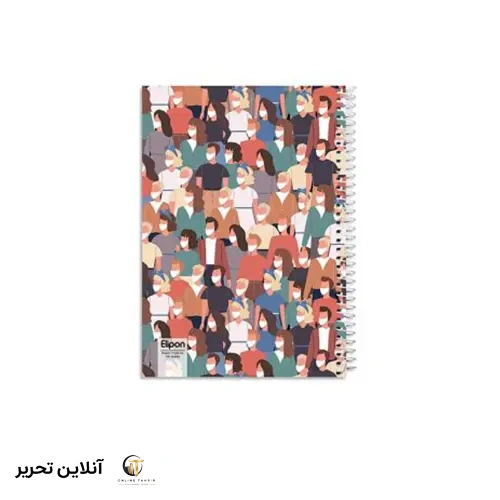 دفتر 100 برگ وزیری سیمی کلاسیک الیپون- طرح4