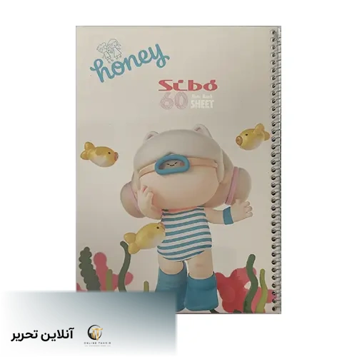 دفتر 60 برگ honey طلقی