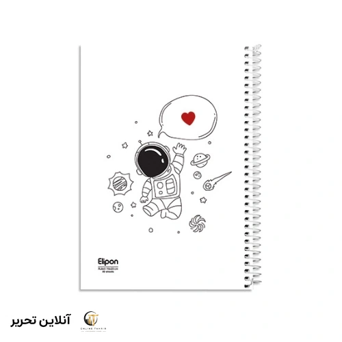 دفتر سیمی 80 برگ الیپون کد 01