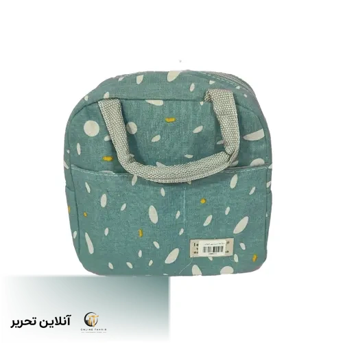 ساک غذا درب زیپی خالخالی – سبز
