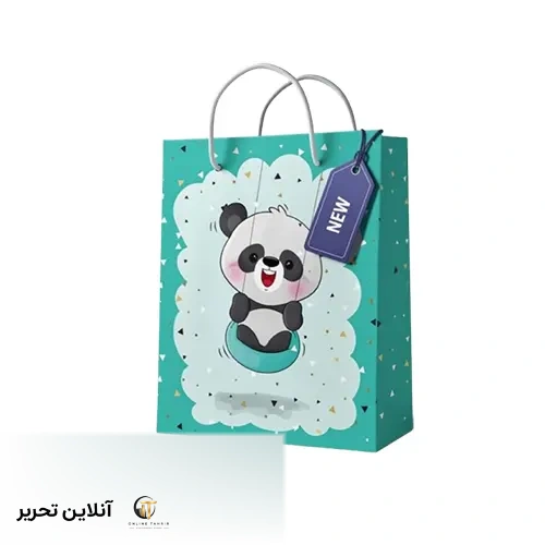 ساک هدیه گلاسه بزرگ برند میم VG6 – طرح پاندا