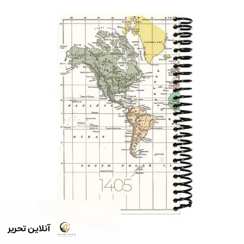سالنامه (سررسید) روزشمار فنری جلد سخت اروپایی 1405 دات نوت – طرح 3