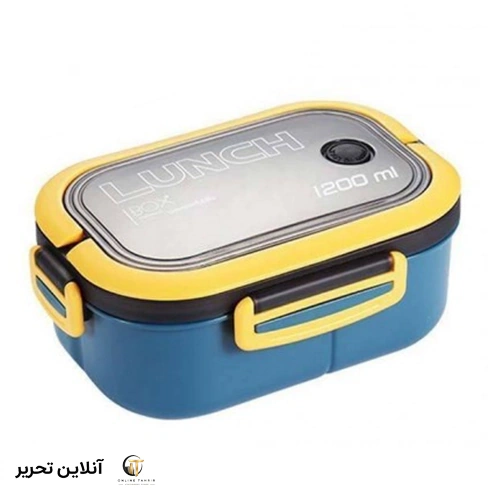 ظرف غذا همراه قاشق و چنگال دو طبقه 1200 میل لانچ باکس LUNCH BOX