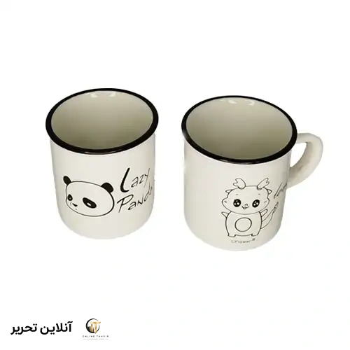 نیم لیوان سفید طرح دار