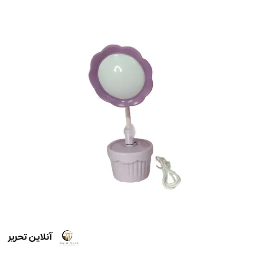 چراغ مطالعه فانتزی طرح گلدان- بنفش