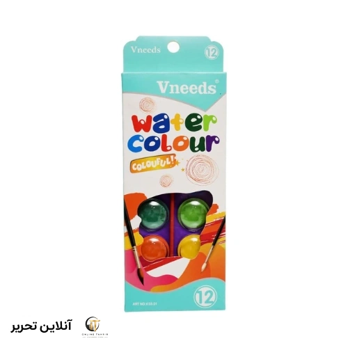 آبرنگ 12 رنگ Vneeds