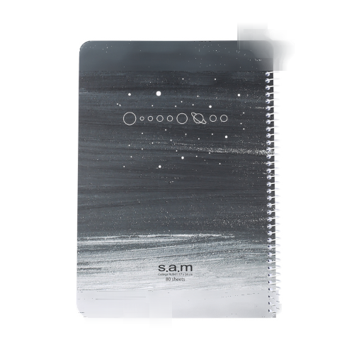 دفتر 80 برگ s.a.m سیمی کلاسیک-B طرح10