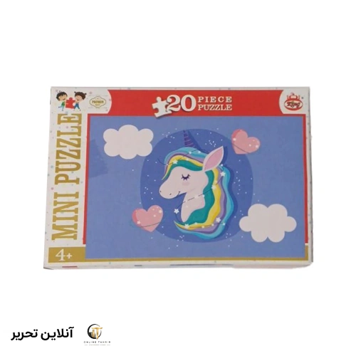 پازل 1001 قرمز 20 قطعه کینگ طرح تک شاخ