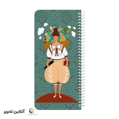 دفترچه یادداشت 100 برگ سیمی پالتویی جلدسخت مسترنوت