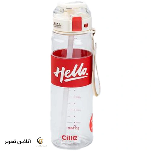 قمقمه 860ml دور سیلیکونی hello
