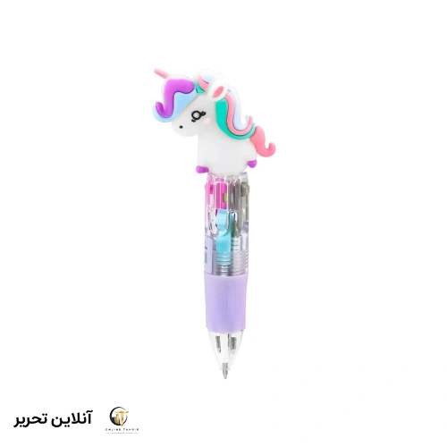 خودکار فانتزی 4 رنگ طرح یونیکورن