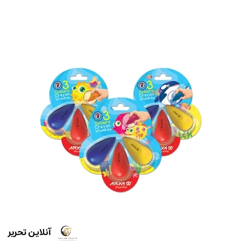 مداد شمعی دوکی 3 رنگ 2055