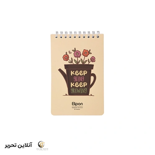 دفتر یادداشت 80 برگ 100*150سیمی فانتزی-الیپون