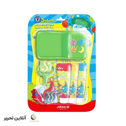 رنگ انگشتی 3 رنگ تیوپی با ابزار آریا 7020