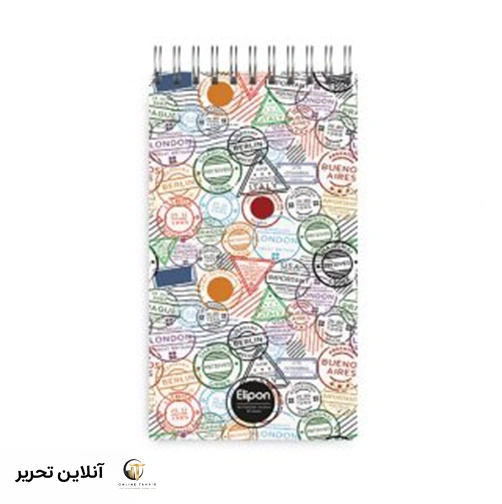 دفتر یادداشت 80برگ 120*220 سیمی فانتزی پ پ الیپون