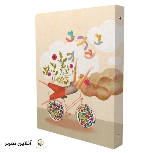 کلاسور 6 حلقه قفل فلزی یادداشتی جلد سخت