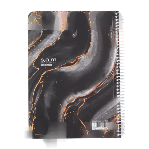 دفتر 100 برگ سیمی با پرفراژ و جداکننده s.a.m طرح 5