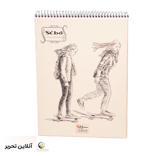 دفتر 80 برگ دو خط انگلیسی طلقی سیبو