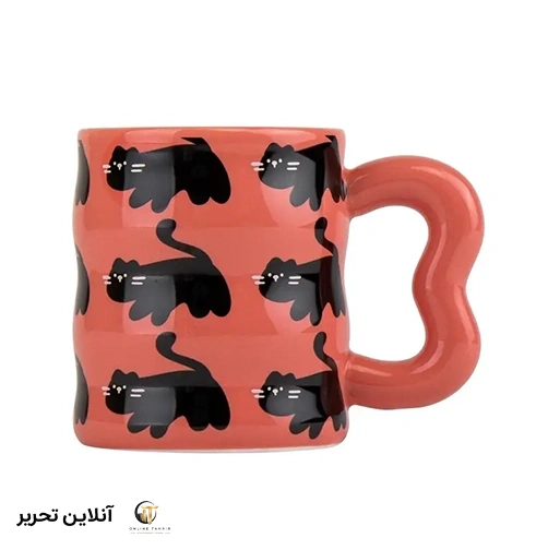 ماگ گربه سفید و مشکی 6628