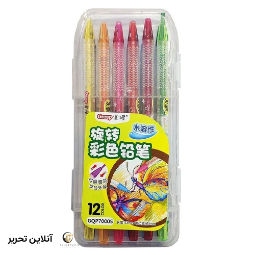 مدادشمعی 12رنگ برند grasp