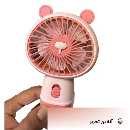 پنکه تاچ پایه دار A233 شارژی رنگ صورتی